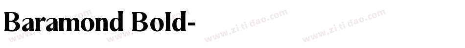 Baramond Bold字体转换